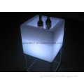 LED Cube Ice Bucket, RGB Light, 40*40*40cm, Lighted Cube Ottoman